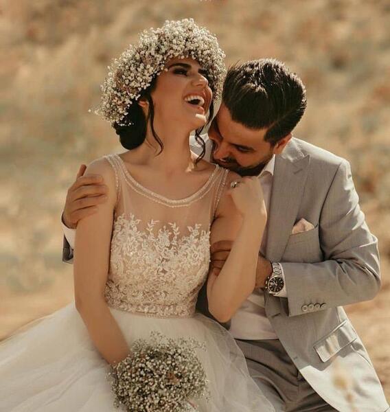 عکس عروس و داماد عاشقانه