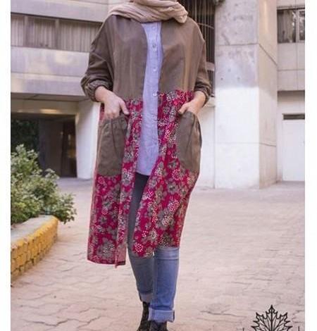 عکس مانتو نخی گلدار