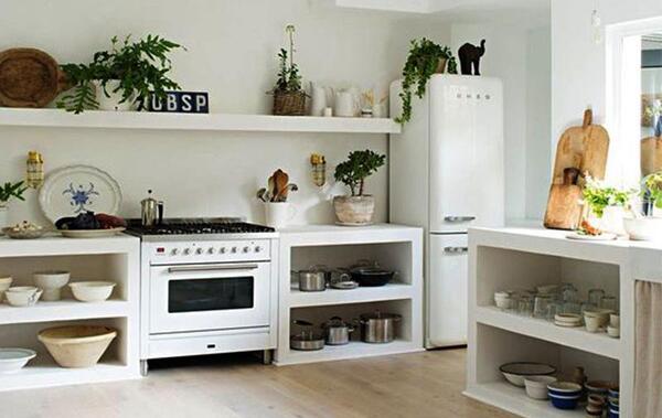 عکس ایده آشپزخانه بدون کابینت