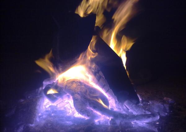 عکس آتش شب