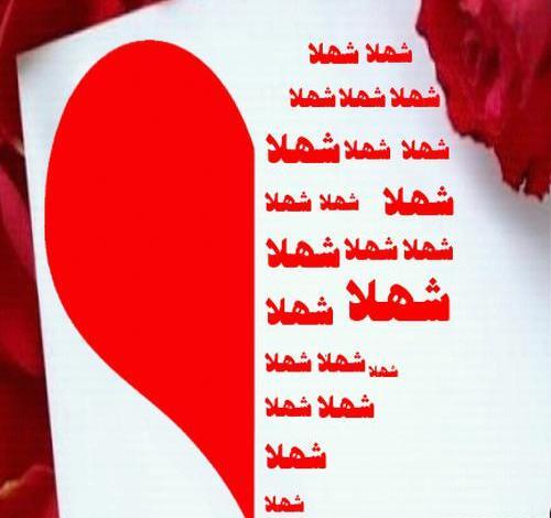 عکس نوشته تولد شهلا