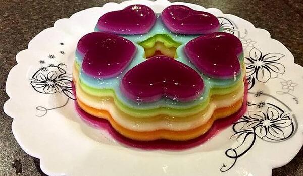 عکس ژله بستنی رنگین کمان