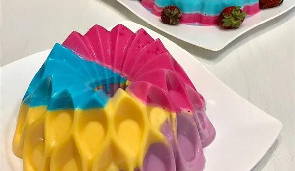عکس ژله بستنی رنگین کمان