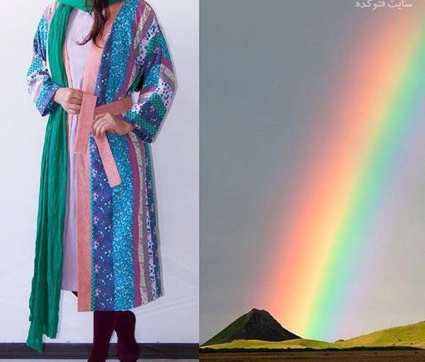 عکس مانتو رنگی بلند