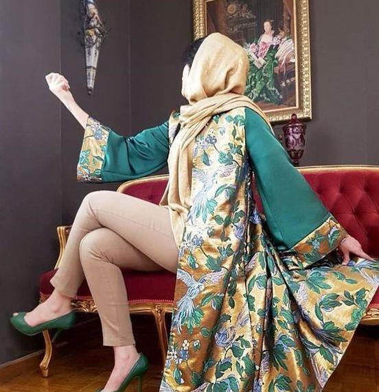 عکس مانتو راسته بلند چاکدار