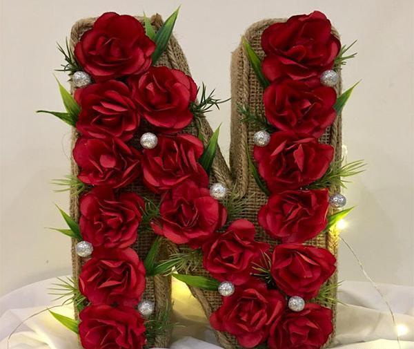 عکس گل رز با حروف n