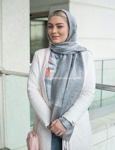 عکس سحر قریشی با مانتو جلو باز