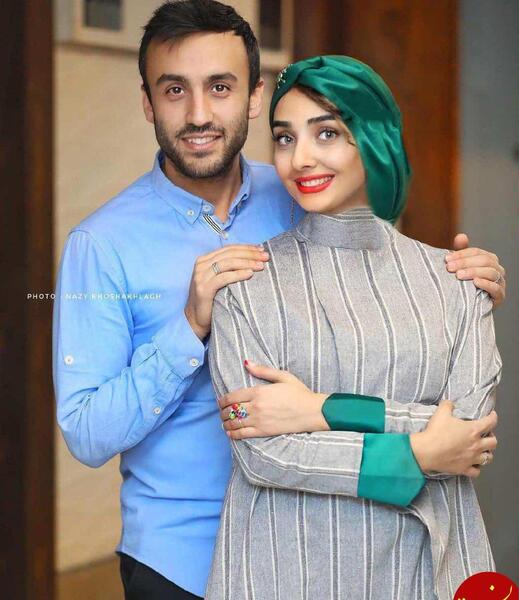 عکس پویا گنجی و همسرش