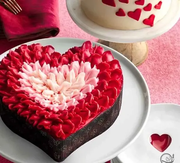 عکس کیک قلبی