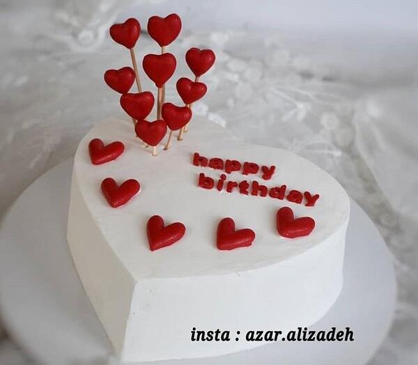 عکس کیک قلبی