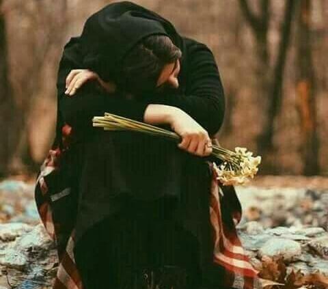عکس دختر غمگین نوشته