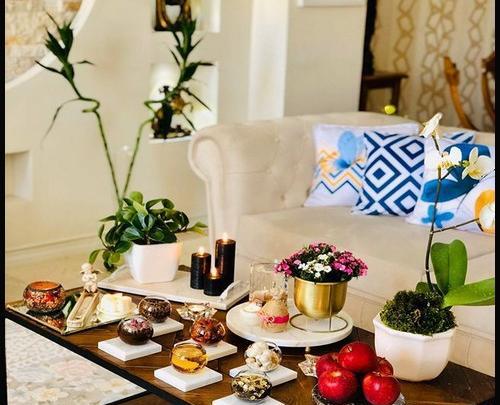 عکس سفره هفت سین روی میز عسلی