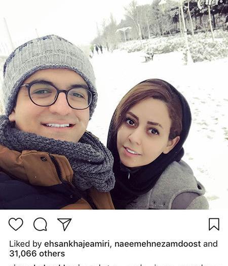 عکس سینا شعبانخانی و همسرش