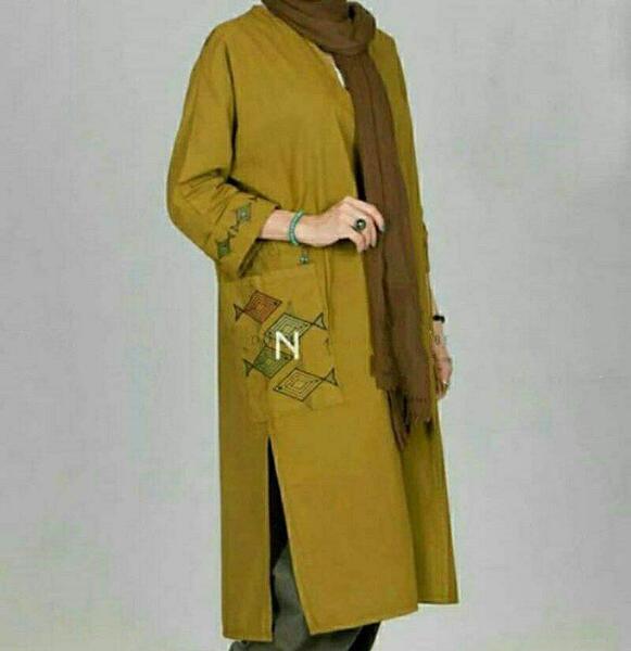 عکس مدل مانتو جلو باز طرح جدید