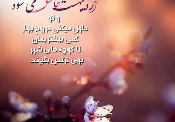 عکس نوشته و بهاری که اردیبهشتش به نام من است