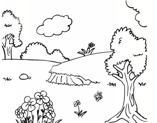 عکس طبیعت ساده برای نقاشی
