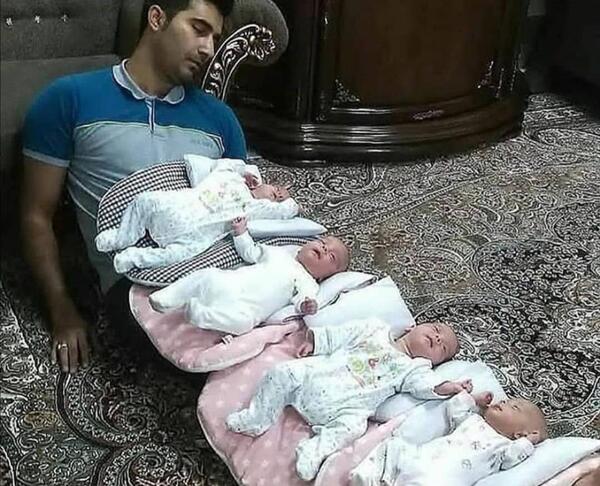 عکس بارداری سه قلو
