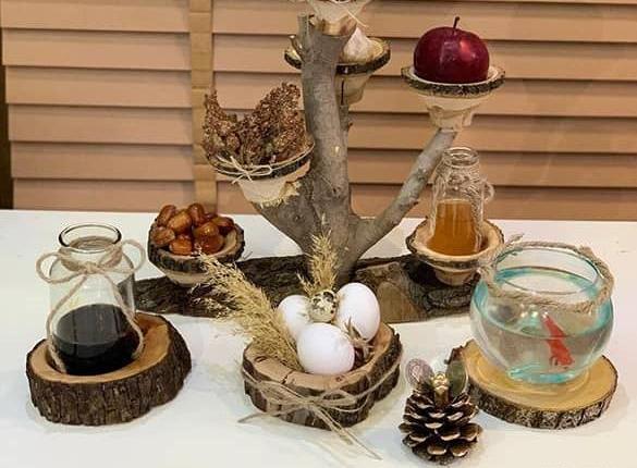 عکس سفره هفت سین با چوب بستنی