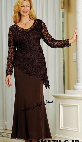عکس لباس مجلسی زنانه گیپور دار