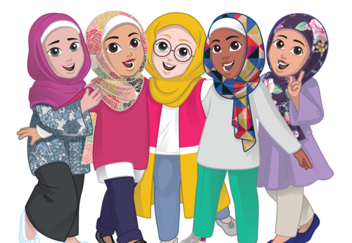 عکس یک دختر با حجاب کارتونی