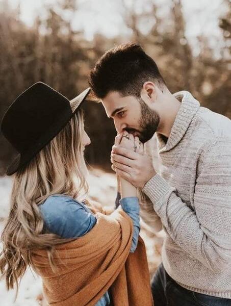 عکس دونفره عاشقانه زمستانی بدون متن