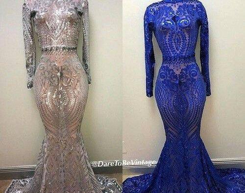 عکس لباس مجلسی بلند پوشیده دنباله دار