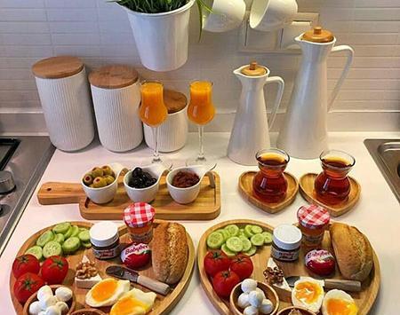 عکس ایده هایی برای تزیین صبحانه
