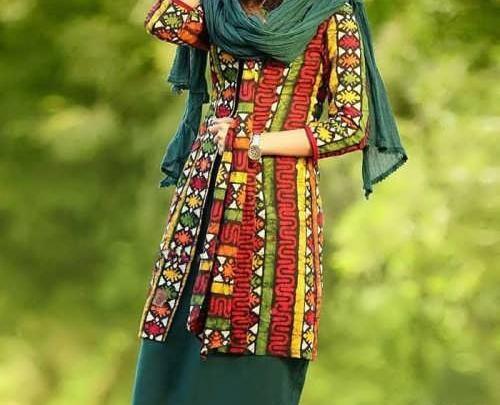 عکس مدل مانتو بلند طرح سنتی
