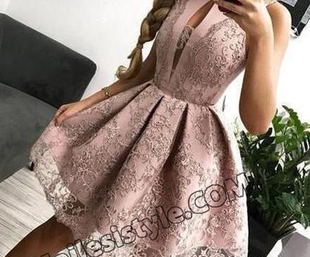 عکس لباس مجلسی کوتاه کارشده جدید