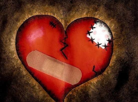 عکس قلب شکسته نقاشی