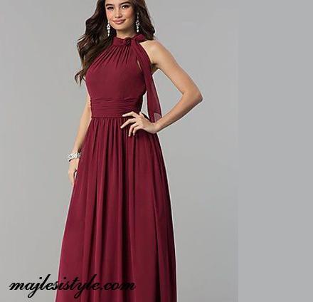 عکس لباس مجلسی شیک چین دار