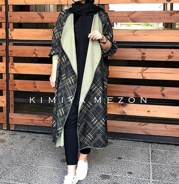 عکس مانتو دخترانه طرح دار