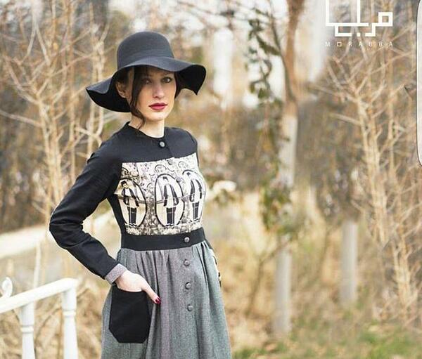 عکس مانتو دخترانه طرح دار