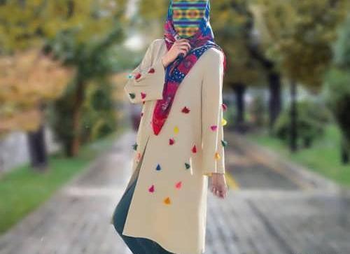 عکس مانتو دخترانه طرح دار
