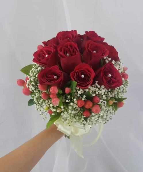 عکس دسته گل قرمز عروس