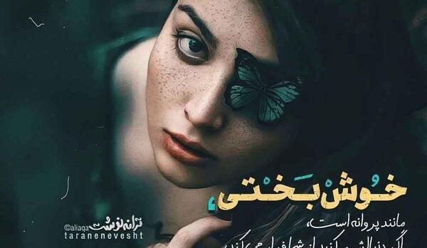 عکس نوشته روی پروانه