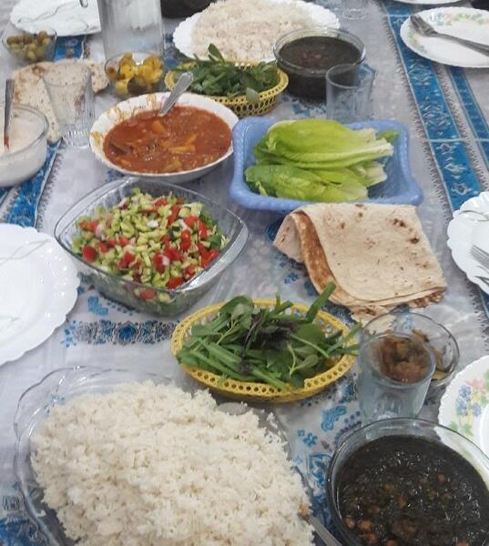 عکس قورمه سبزی و برنج