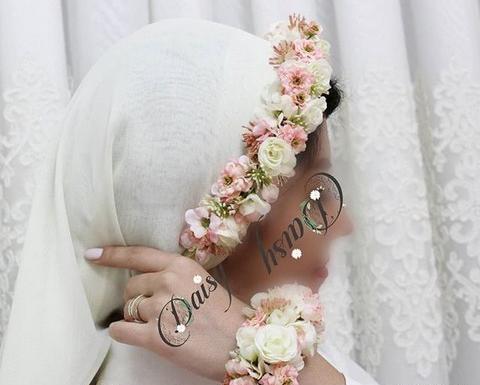 عکس حلقه گل عروس