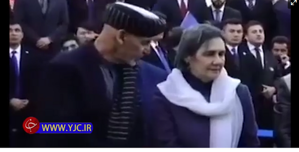 عکس اشرف غنی با زنش