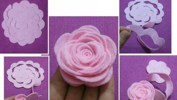 عکس گل رز نمدی
