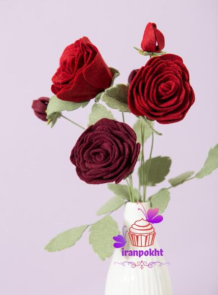 عکس گل رز نمدی