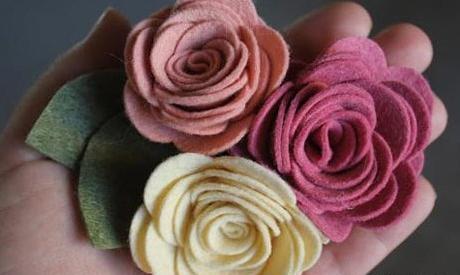 عکس گل رز نمدی