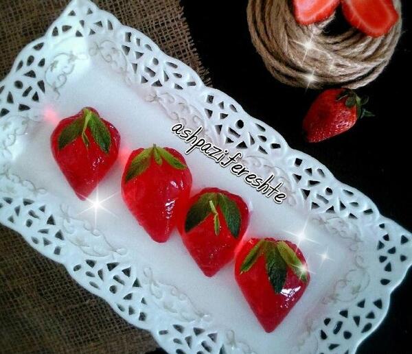 عکس ژله توت فرنگی