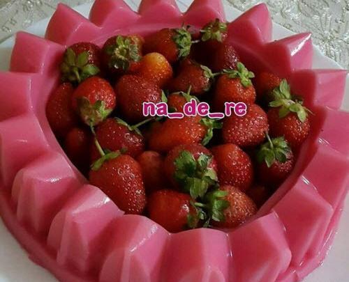 عکس ژله توت فرنگی
