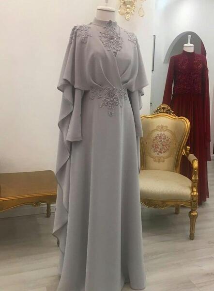 عکس لباس مجلسی شیک طوسی