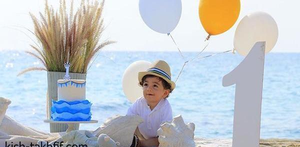 عکس نوزاد لب دریا