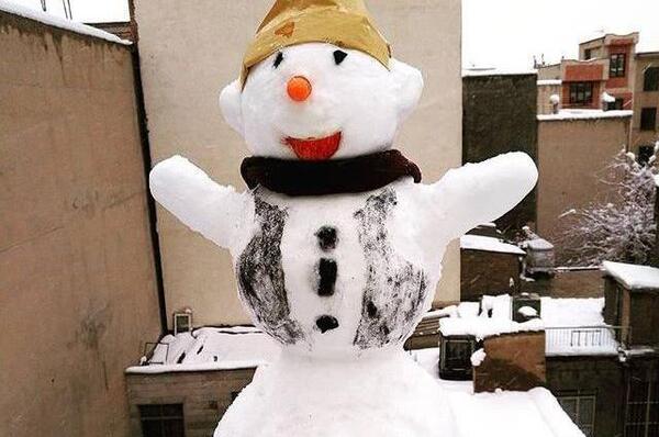عکس آدم برفی طبیعی