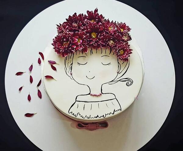 عکس کیک تولد دخترانه آسان