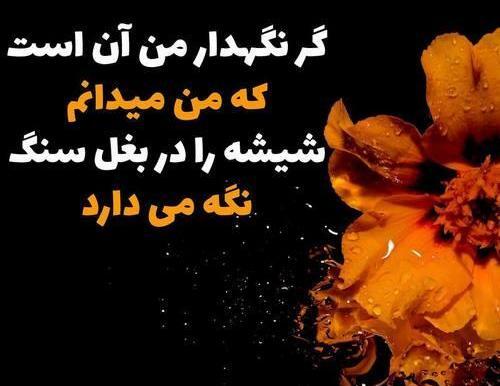 عکس نوشته خدا شیشه را دربغل سنگ نگه میدارد