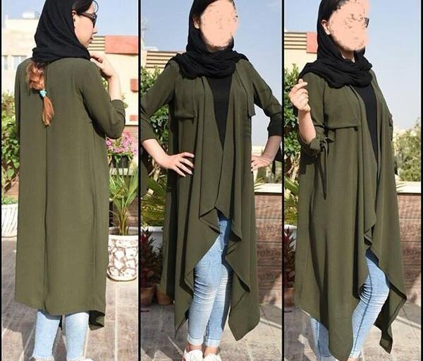 عکس مانتو پانچ جلو باز